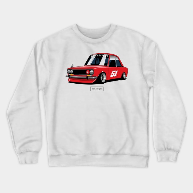 Datsun Bluebird 510 Crewneck Sweatshirt by RexDesignsAus